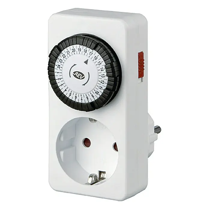 REV Temporizador de día - Blanco, Mecánico, 3.680 W