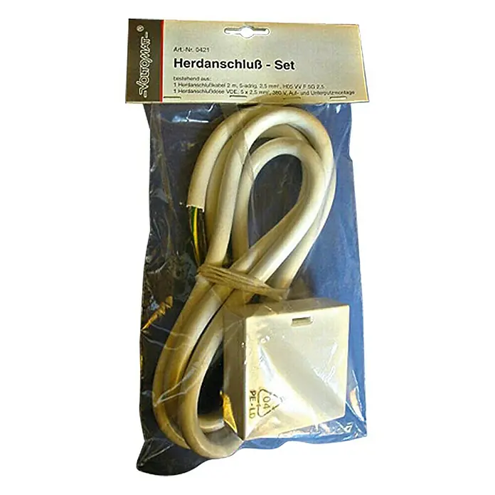 Herd-Anschluss-Set - H05VV-F5G2,5, 5-adrig, Kabellänge: 2 m