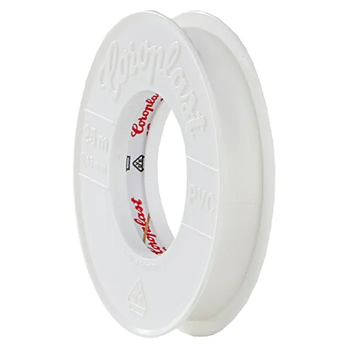 UniTEC Izolacijska traka - Bijele boje, 25 m x 15 mm x 0,15 mm - Pogled odozgo