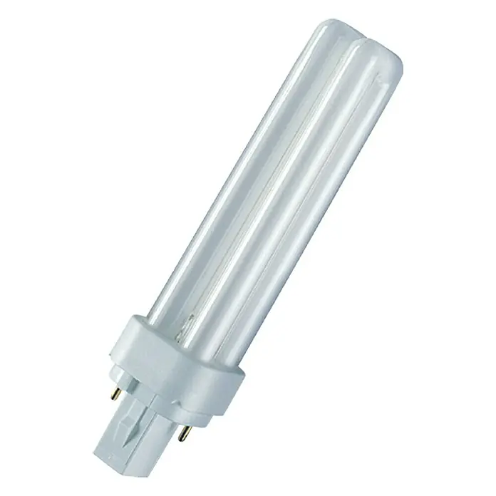 Osram Energiesparlampe Dulux D Interna - 18 W, Warmweiß - Vorderansicht