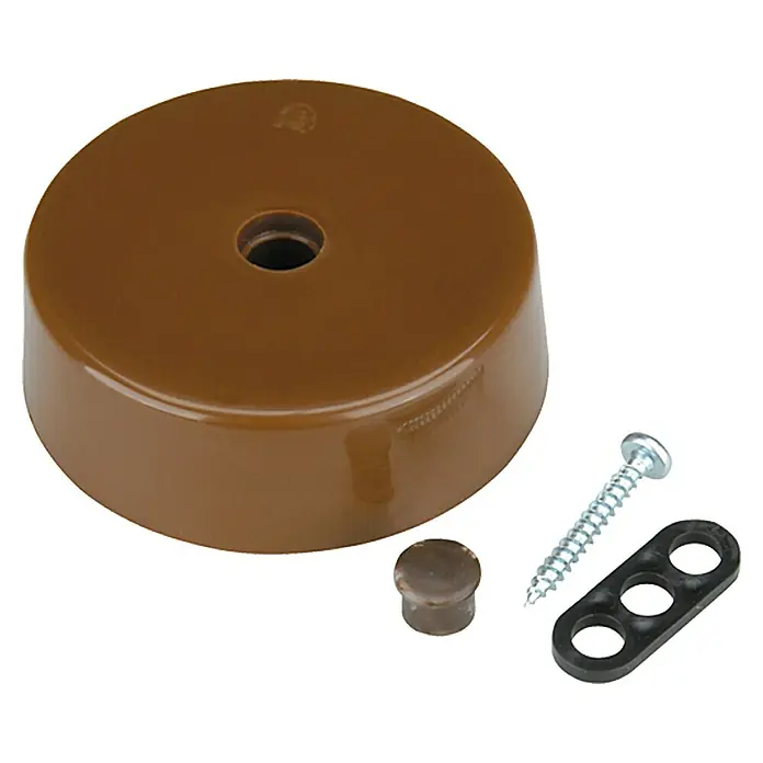 Voltomat Verteilerbaldachin - Braun, Durchmesser: 73 mm - Ansicht von oben