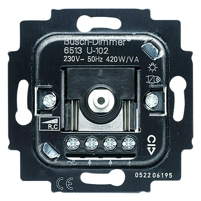 Busch-Jaeger Phasenabschnittdimmer-Einsatz - 40 W - 420 W - Vorderansicht