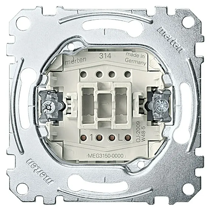 Merten Taster-Einsatz - 10 A, Unterputz - Vorderansicht