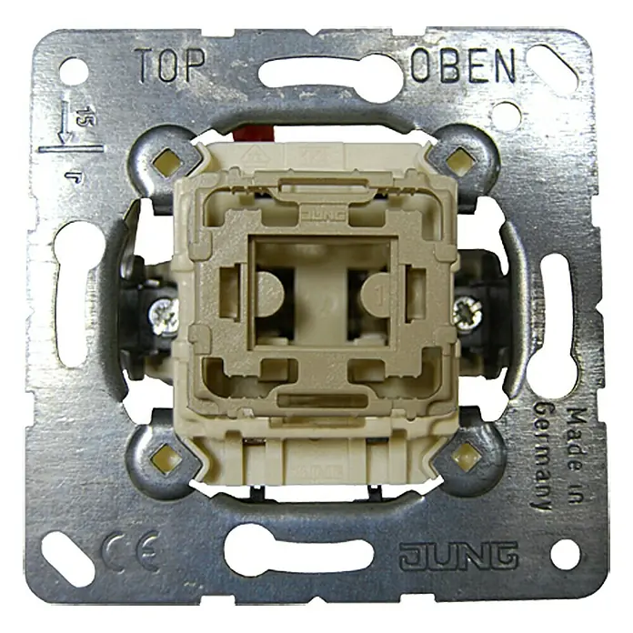 Jung Kreuzschalter-Einsatz - 10 A - Vorderansicht