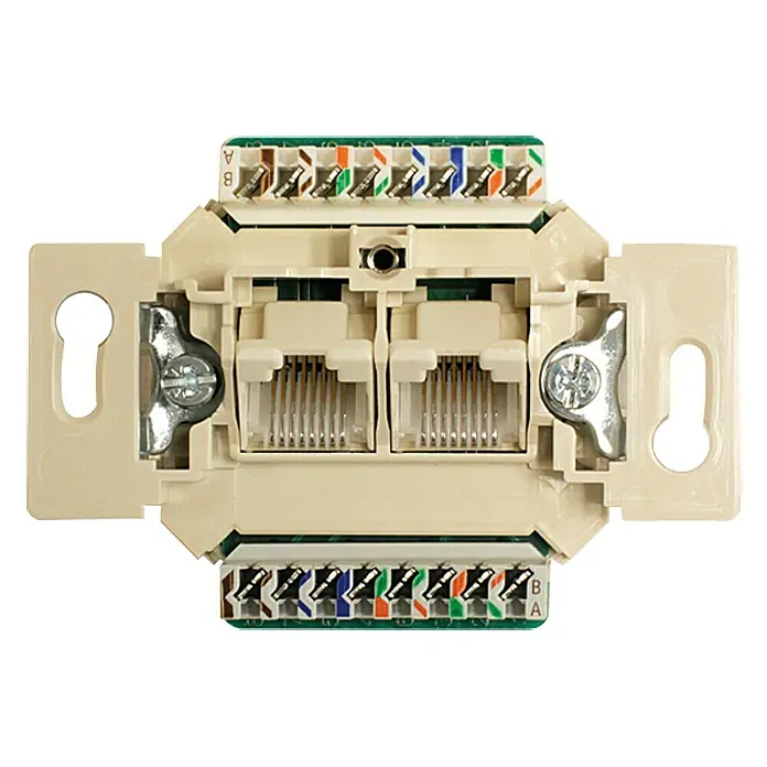 Voltomat MIKRO UAE-Dosen-Einsatz RJ 45 - Alpinweiß - Vorderansicht