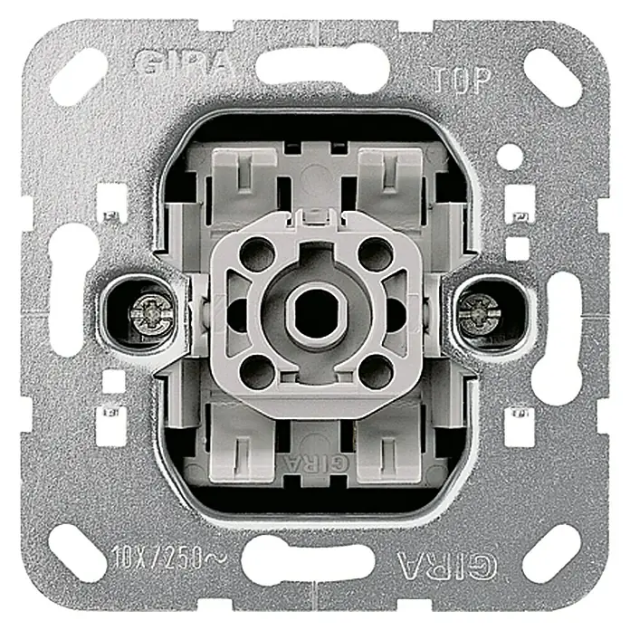 Gira Kreuzschalter-Einsatz - 10 A, Unterputz - Vorderansicht