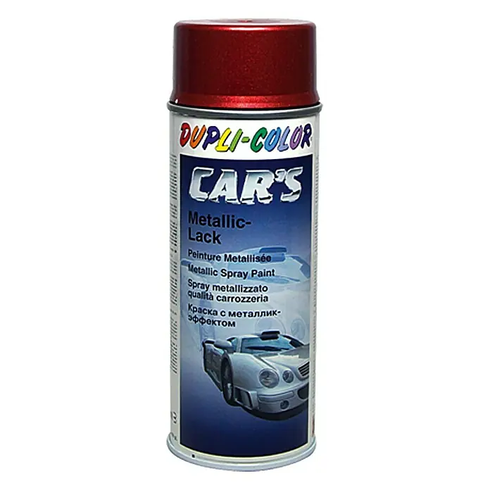 Dupli-Color Car's Metallic-Lackspray - Rot, 400 ml, Glänzend, Schnelltrocknend - Vorderansicht
