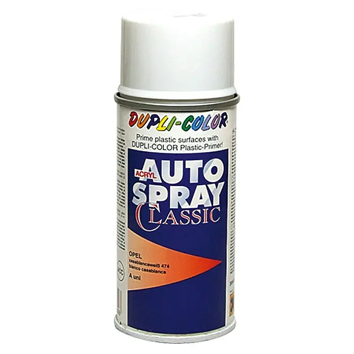 Dupli-Color Acryl-Autospray Classic - Opel, Casablancaweiß, 150 ml - Vorderansicht