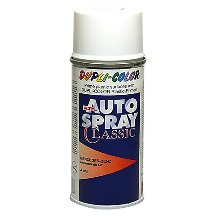Dupli-Color Acryl-Autospray Classic - Mercedes Benz, Arktikweiß, 150 ml - Vorderansicht