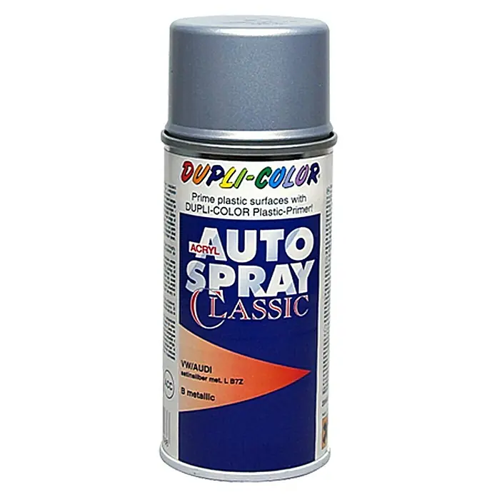 Dupli-Color Acryl-Autospray Classic - Audi/VW, Satinsilber Metallic, 150 ml - Vorderansicht