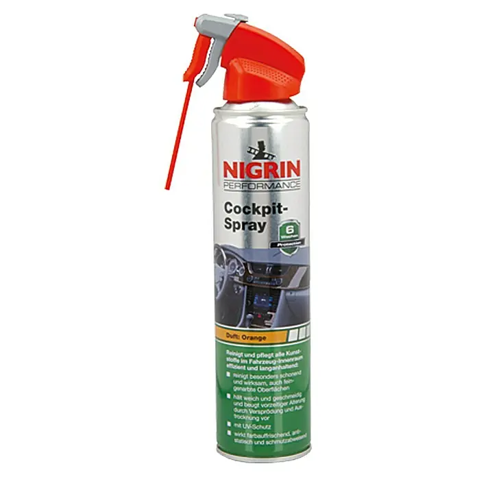 Nigrin Performance Cockpit-Spray - 400 ml, Geeignet für: Kunststoff - Vorderansicht
