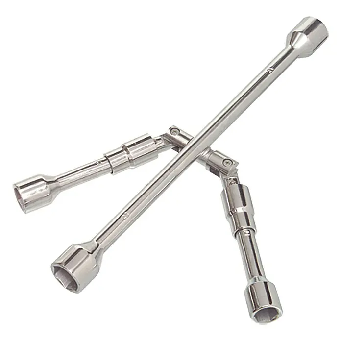 UniTEC Kreuzschlüssel - Klappbar, Schlüsselweite: 17 x 19 x 21 x 23 mm - Vorderansicht