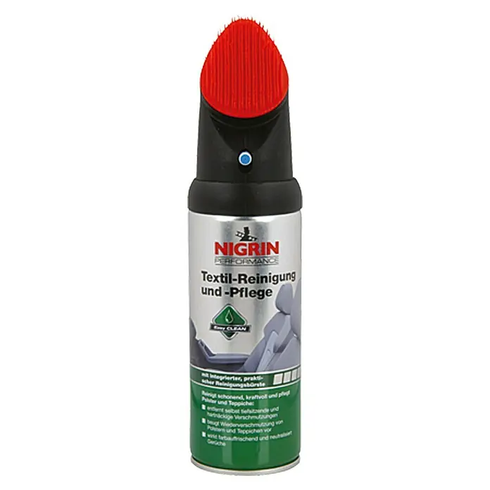Nigrin Performance Textilreinigung & -pflege - 400 ml, Reinigungsbürste - Vorderansicht