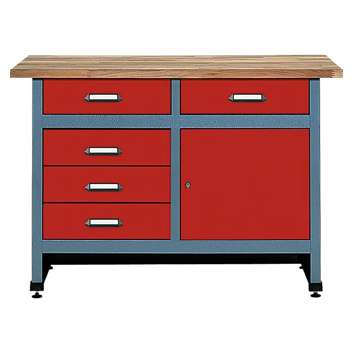 Küpper Radni stol - D x Š x V: 60 x 120 x 84 cm, Broj ladica: 5 Kom. - Pogled sprijeda