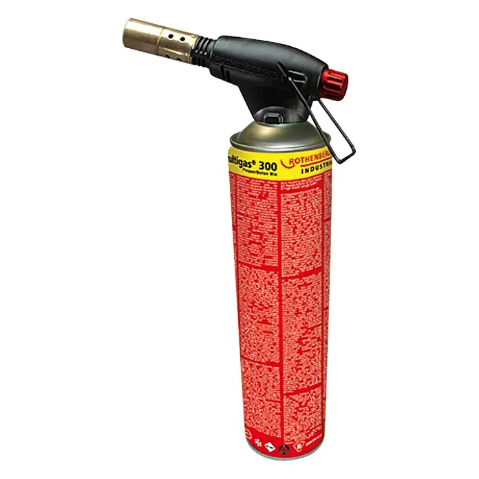 Rothenberger Industrial Plinska lemilica s kartušom Rofire - 1.950 °C, Piezo pokretanje - Pogled sprijeda