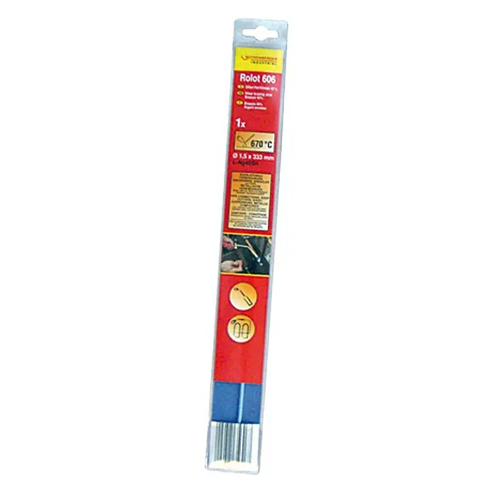 Rothenberger Industrial Štap za zavarivanje i tvrdo lemljenje ROLOT 602 - Ø x D: 2,5 x 333 mm, Temperatura taljenja: 890 °C, 5 kom - Pogled sprijeda
