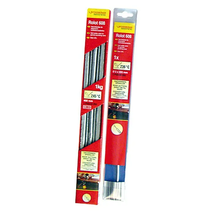 Rothenberger Industrial Weichlötstab ROLOT 608 - Ø x L: 5 x 400 mm, 1 kg - Vorderansicht