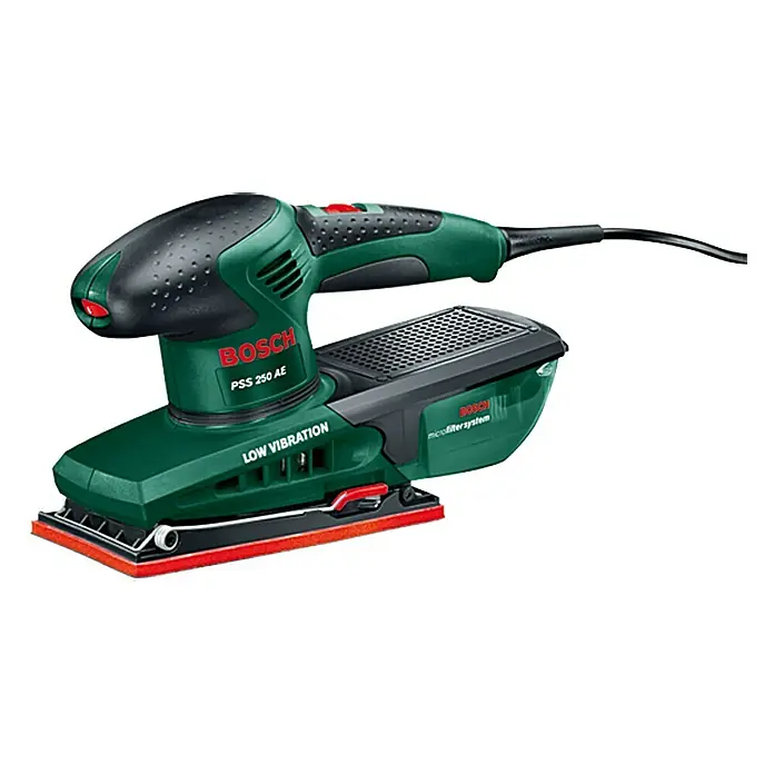 Bosch Schwingschleifer PSS 250 AE - 250 W, 14.000 U/min - 24.000 U/min, Schleiffläche: 167 cm²