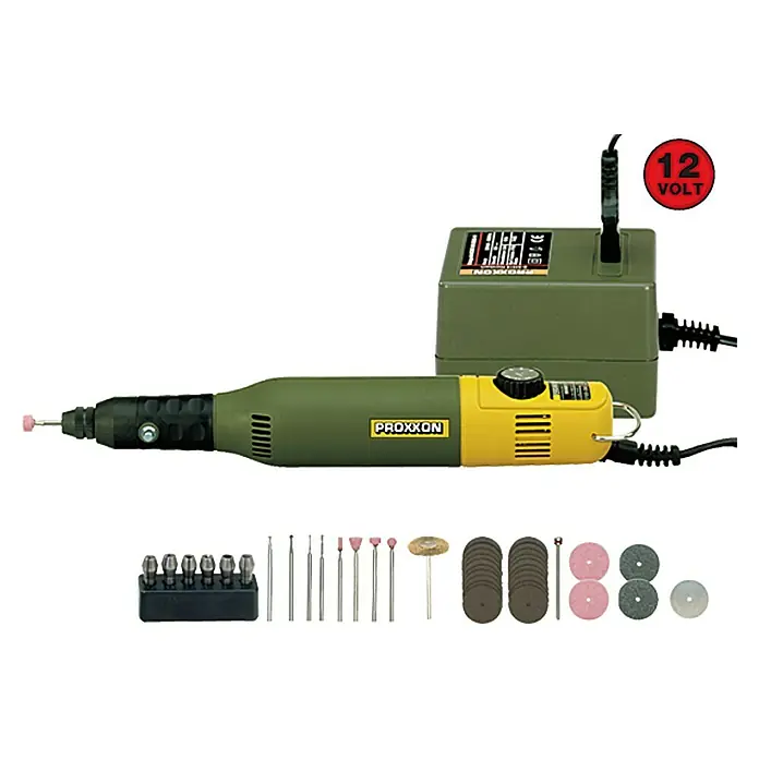 Proxxon Micromot Komplet za izradu modela i graviranje - 12 - 18 V, 40 W, Stezni raspon: 1 - 3,2 mm - Pogled sprijeda