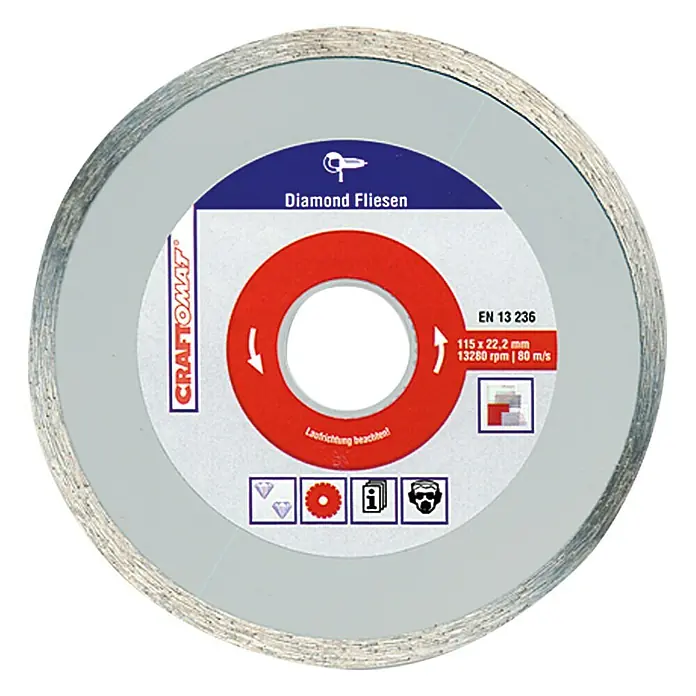 Craftomat Dijamantna rezna ploča - Pločice, Promjer rezne ploče: 115 mm