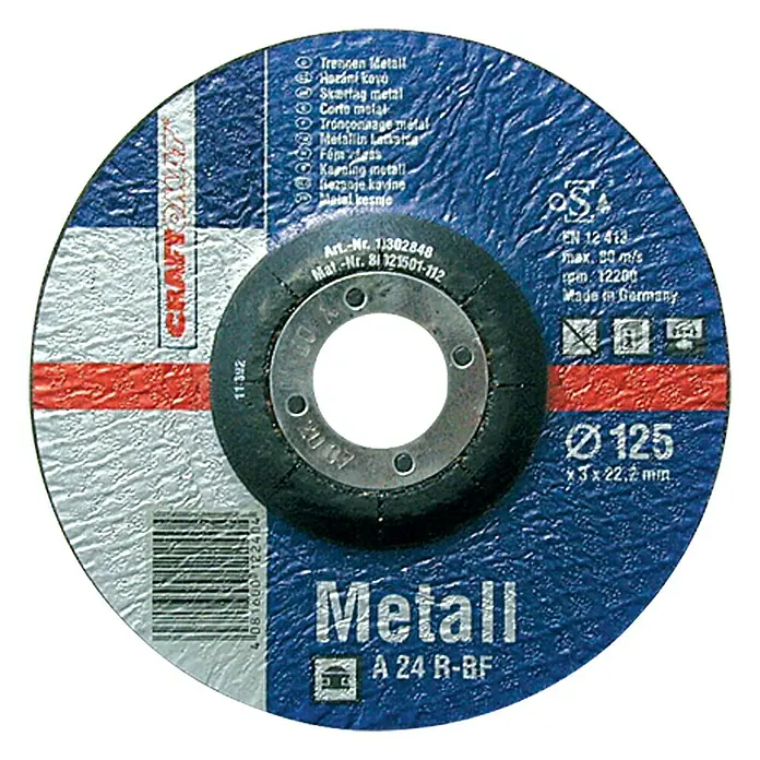 Craftomat Rezni disk - Metal, Promjer rezne ploče: 125 mm, Debljina plohe: 3 mm, 1 Kom. - Pogled sprijeda