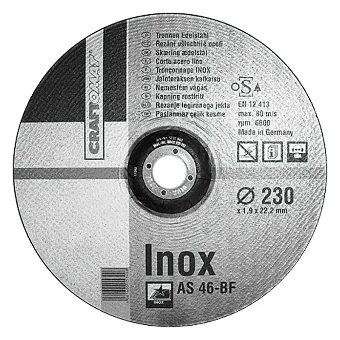 Craftomat Rezni disk AS 46-BF - Plemeniti čelik, Promjer rezne ploče: 230 mm, Debljina plohe: 1,9 mm