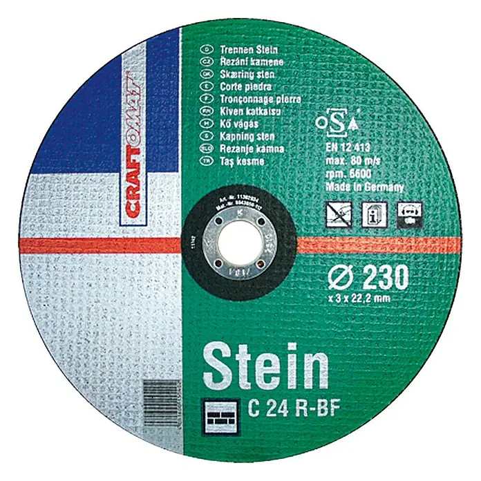 Craftomat Rezni disk C 24R-BF - Prikladno za: Materijali za gradilište, 180 mm, Debljina plohe: 3 mm, 1 Kom. - Pogled sprijeda