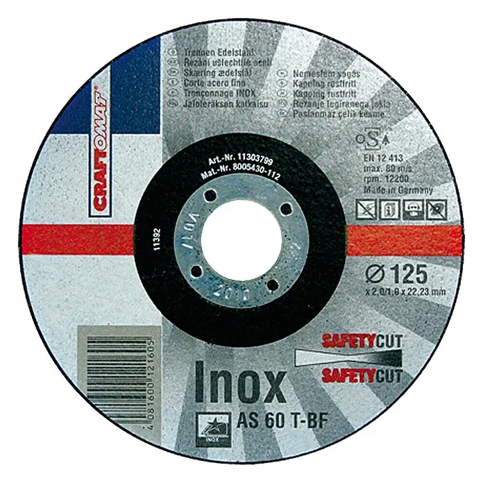 Craftomat Rezni disk - Prikladno za: Metal, 125 mm, 2 mm, 1 Kom. - Pogled sprijeda