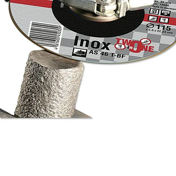 Craftomat Trennscheibe AS 46T-BF Two in One - Geeignet für: Metall, Durchmesser Scheibe: 115 mm, Stärke Scheibe: 2,5 mm, 1 Stk. - Anwendungsbeispiel