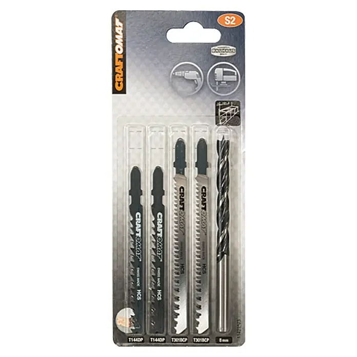 Craftomat Set listova za pilu - 5 -dij., Kuhinjske radne ploče, T-završetak - Pogled sprijeda
