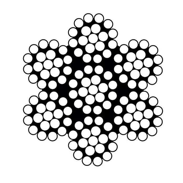 Drahtseil Meterware - 3 mm, Edelstahl, 7 x 19 Geflecht - Ansicht von oben