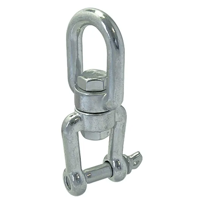 Wirbelschäkel - Bolzendurchmesser: 10 mm, Bruchlast: 3.150 kg, Auge-Gabel, Edelstahl, A4 - Ansicht von oben