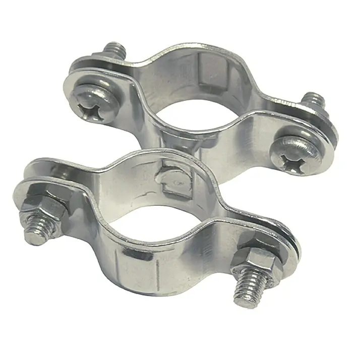 Rohrklemme Single - Durchmesser: 25 mm, Edelstahl, A2 - Vorderansicht