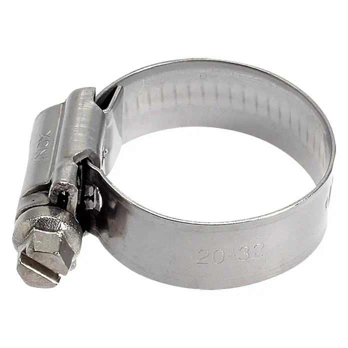 Schlauchschelle - Spannbereich: 40 - 60 mm, 12 mm, Edelstahl, A4 - Ansicht von oben
