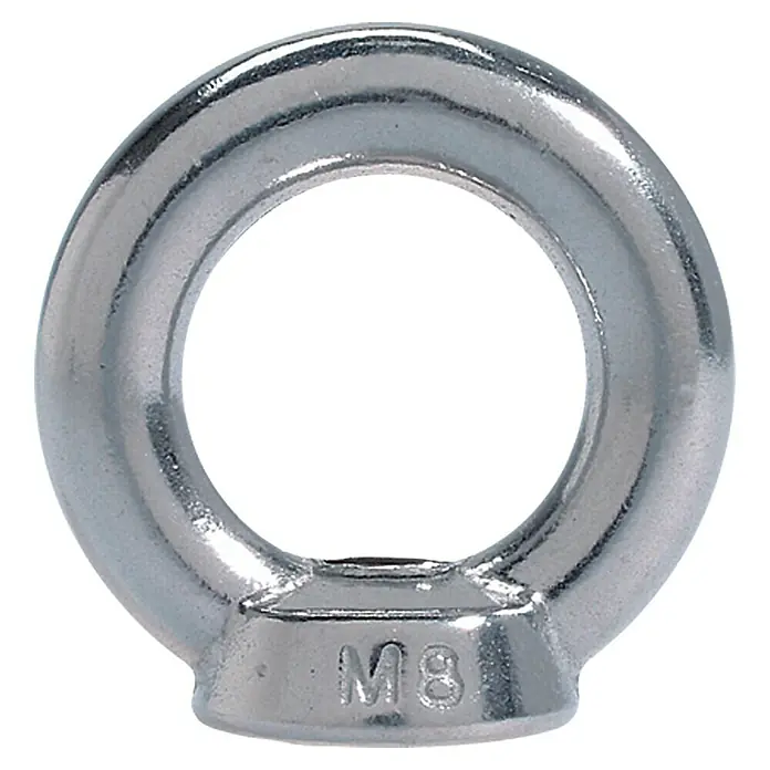 Marinetech Ringmutter - M 8, Innendurchmesser: 20 mm, Edelstahl - Ansicht von oben