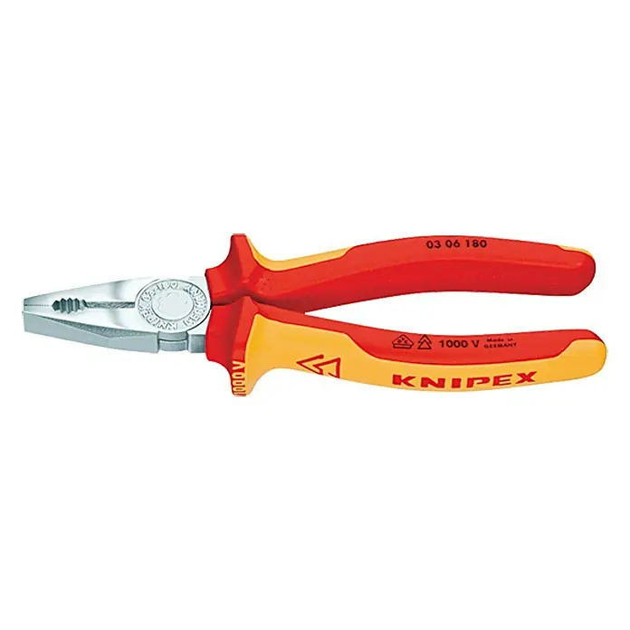 Knipex Kombinirana kliješta - Duljina: 180 mm - Pogled sprijeda