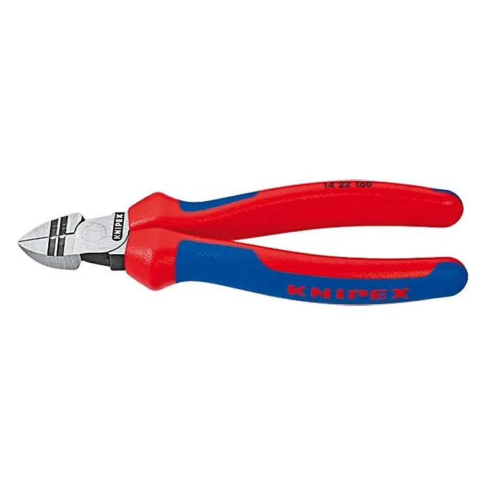 Knipex Abisolier-Seitenschneider - Länge: 160 mm, Material Griff: Mehrkomponenten-Hülle - Vorderansicht