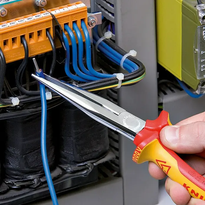Knipex Flachrundzange - Flach-rund, Länge: 200 mm, Mit Schneide