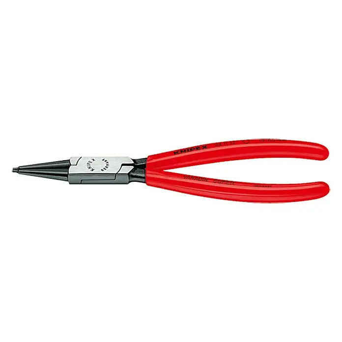 Knipex Kliješta za postavljanje okruglih osigurača - Sigurnosni prsteni u provrtima Ø 8 - 140 mm, Duljina: 140 mm, Prikladno za: Unutarnji prsteni - Pogled sprijeda