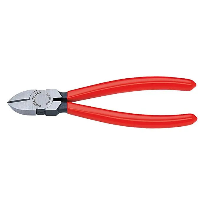 Knipex Bočna kliješta - Duljina: 125 mm, Presvučeno plastikom, Polirano - Pogled sprijeda