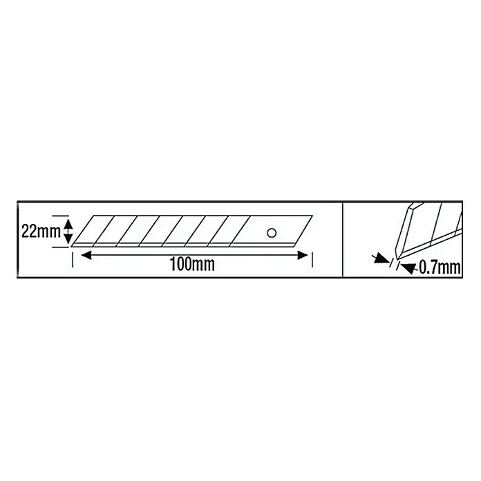 Wisent Cuttermesser MA 100 - Klingenbreite: 22 mm, Klingenstärke: 0,7 mm