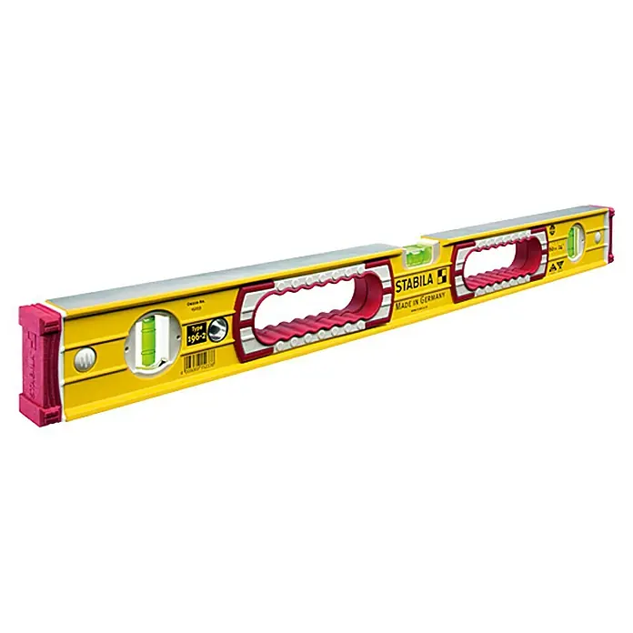 Stabila Wasserwaage Typ 196-2 - Länge: 100 cm, Anzahl Libellen: 3 Stk. - Linke Seitenansicht