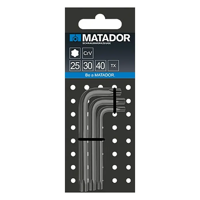 Matador Tűkulcskészlet - TX 25, TX 30, TX 40 - Felülnézet