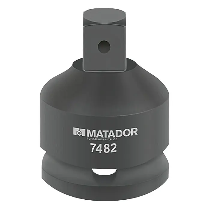 Matador Krachtadapter - Grootte aandrijving: ½″, Output grootte: ⅜″ - Top-down weergave
