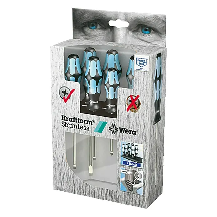 Wera Schraubendreher-Satz Kraftform Stainless 3334/6 - 6 -tlg.