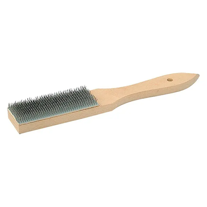 Pariere Vijlborstel - Hout, Lengte: 245 mm - Vooraanzicht