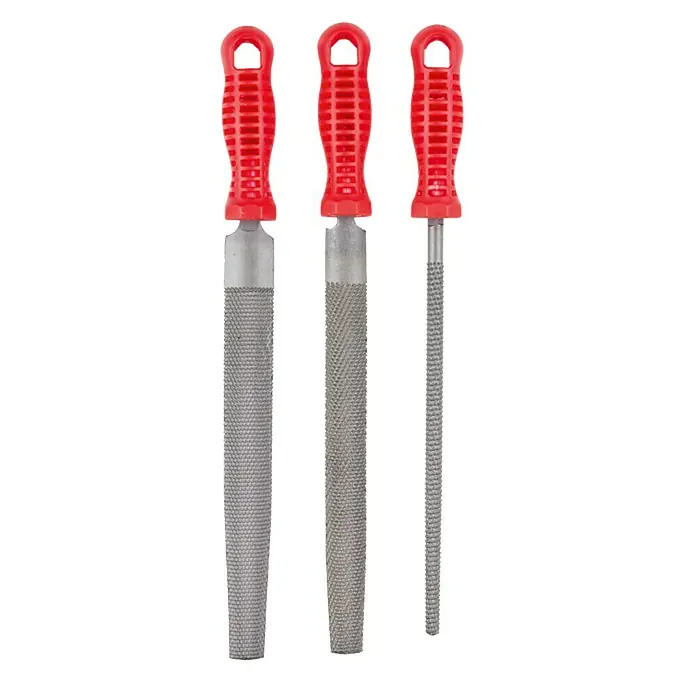 Set rašpi - 3 -dij., Udarac: 2/polufino, Duljina turpije: 250 mm - Pogled sprijeda