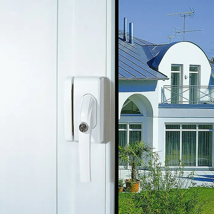 Abus Fenster-Zusatzschloss FO 400 - Dornmaß: 30 mm - 37 mm, Falztiefe: 0 - 29 mm, Universell einsetzbar, Weiß