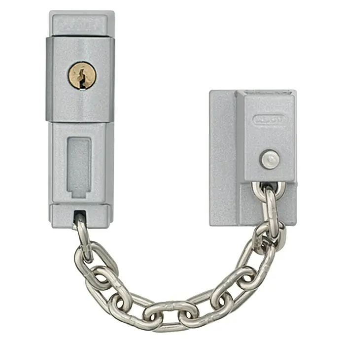 Abus Türkette SK 79 - Geeignet für: Nach innen öffnende Eingangstüren, Universell einsetzbar, Silber, Kettenlänge: 15 cm - Vorderansicht