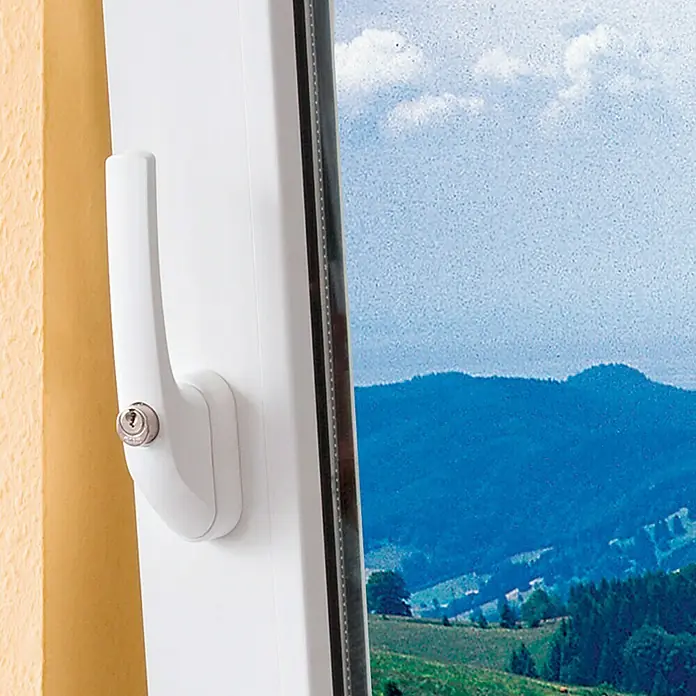 Abus Fenstergriff FG 300 - Universell einsetzbar, Weiß, Abschließbar - Vorderansicht